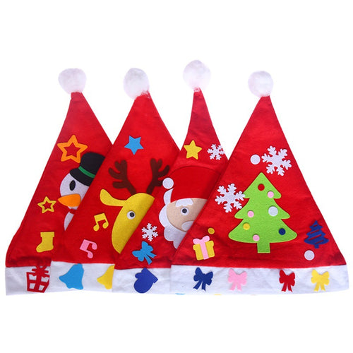 Gorro navideño para manualidades: árbol, Papá Noel, muñeco de nieve o reno