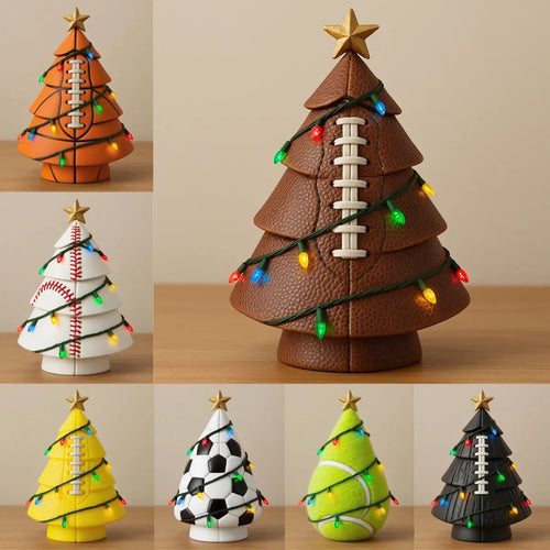 Bola decorativa de fútbol para árbol de Navidad