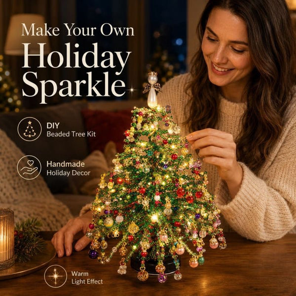 Kit de árbol de Navidad con cuentas, para hacer a mano